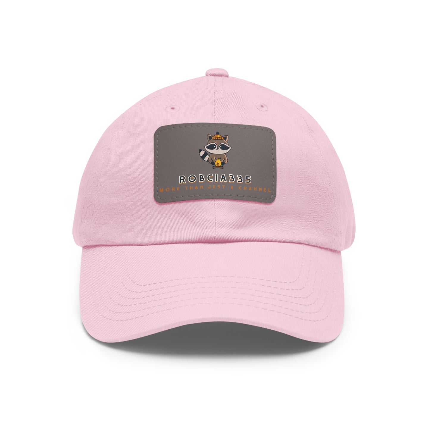 Robcia335 "Racoon" Dad Hat with Leather Patch (Rectangle)