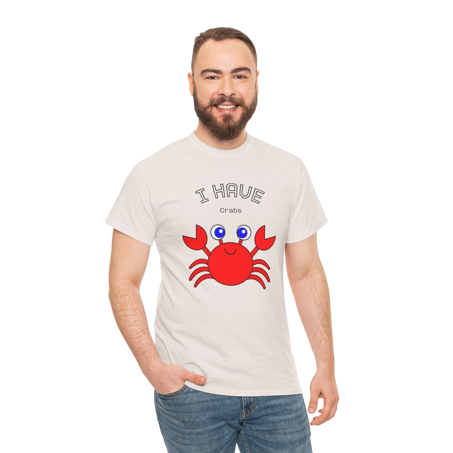 Funny "I Have Crabs" T-Shirt, Unisex Cotton Tee (Light Colors)