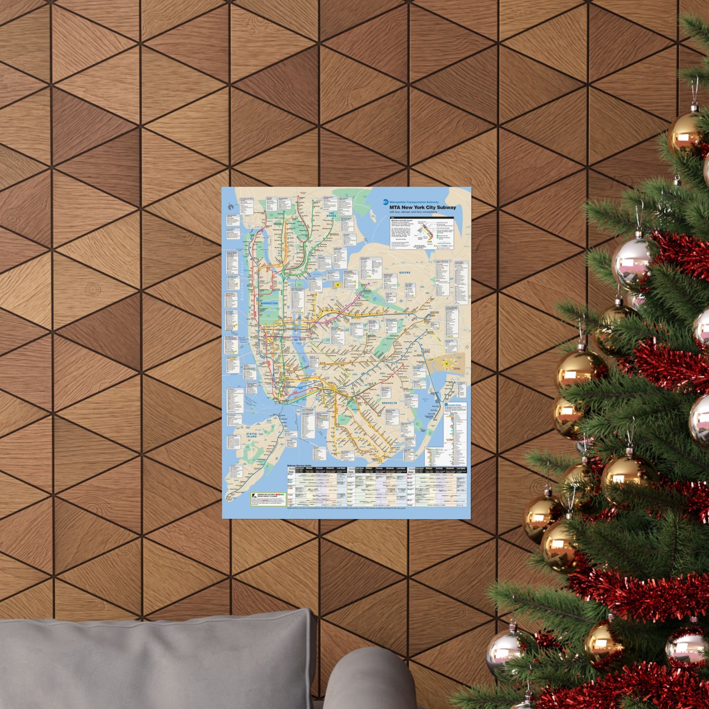 MTA NYC Subway Map April 2007 Poster, Urban Home Decor, City Gifts, Wall Art