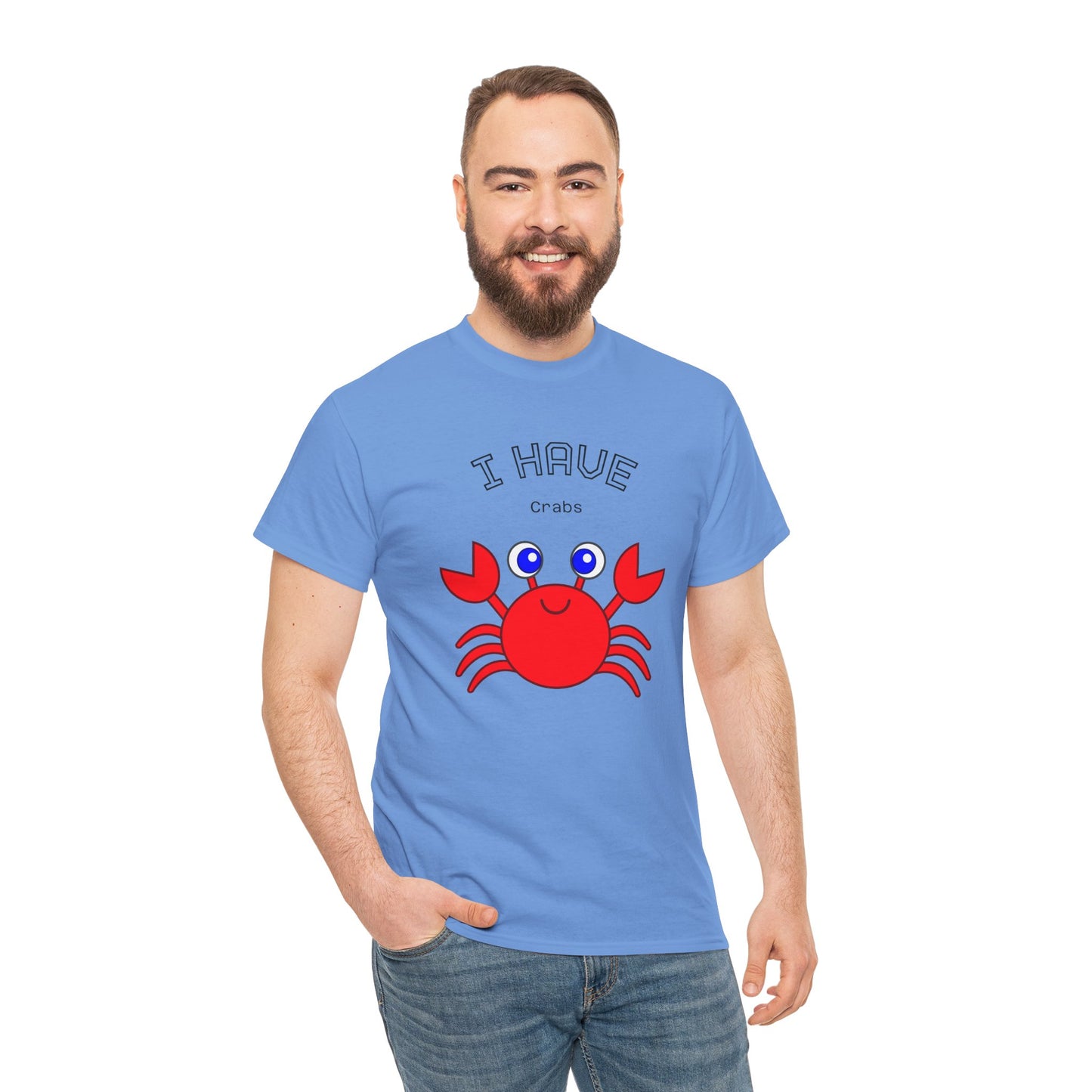 Funny "I Have Crabs" T-Shirt, Unisex Cotton Tee (Light Colors)