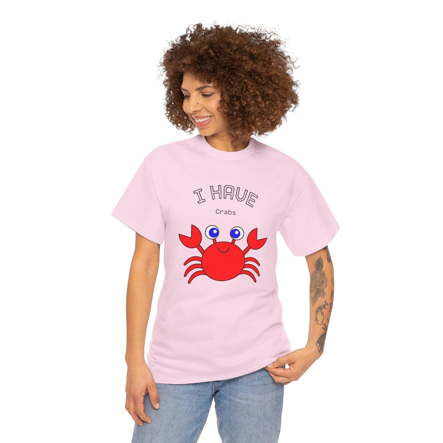 Funny "I Have Crabs" T-Shirt, Unisex Cotton Tee (Light Colors)