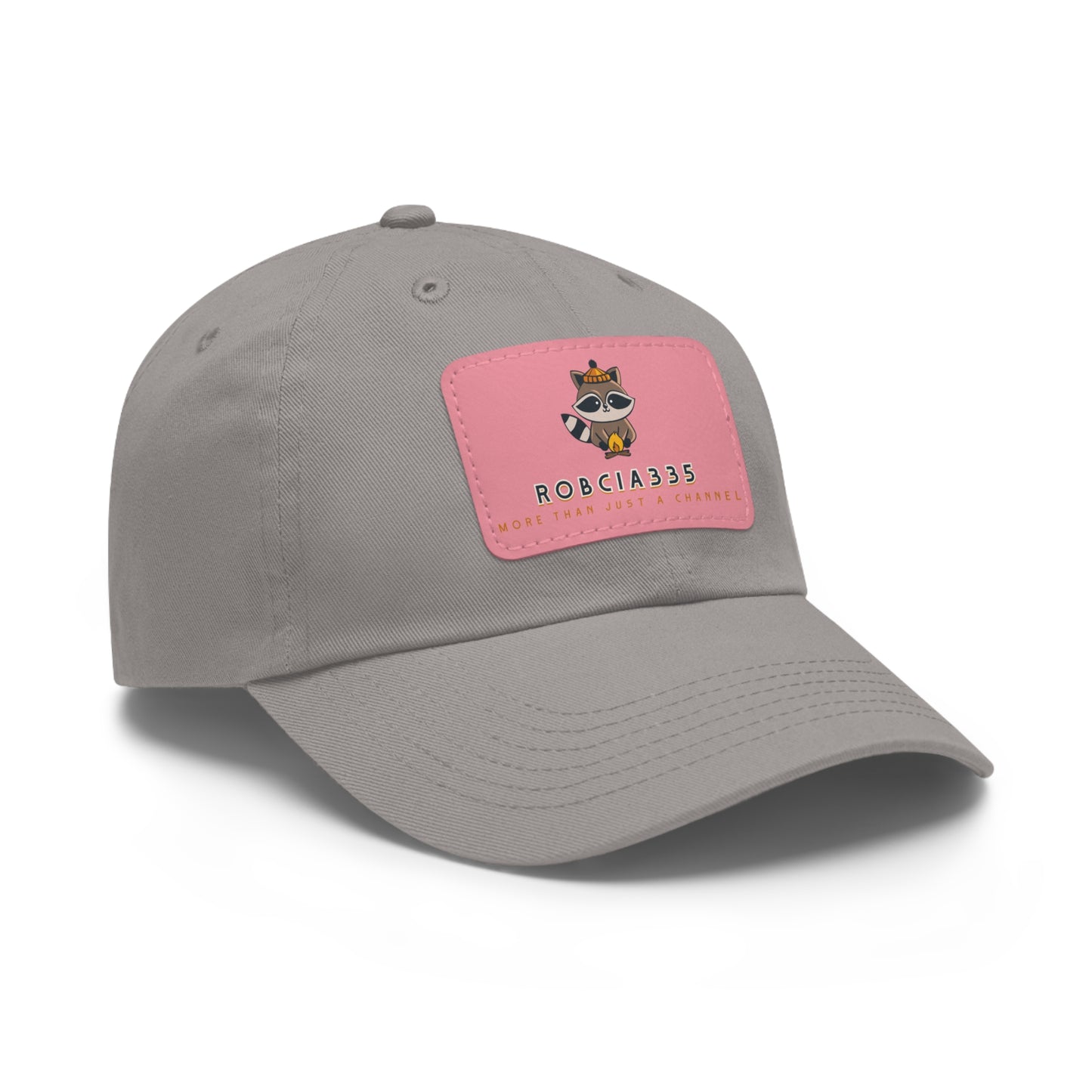 Robcia335 "Racoon" Dad Hat with Leather Patch (Rectangle)