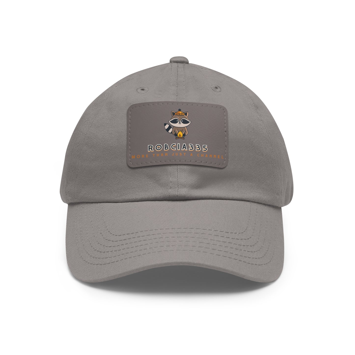 Robcia335 "Racoon" Dad Hat with Leather Patch (Rectangle)