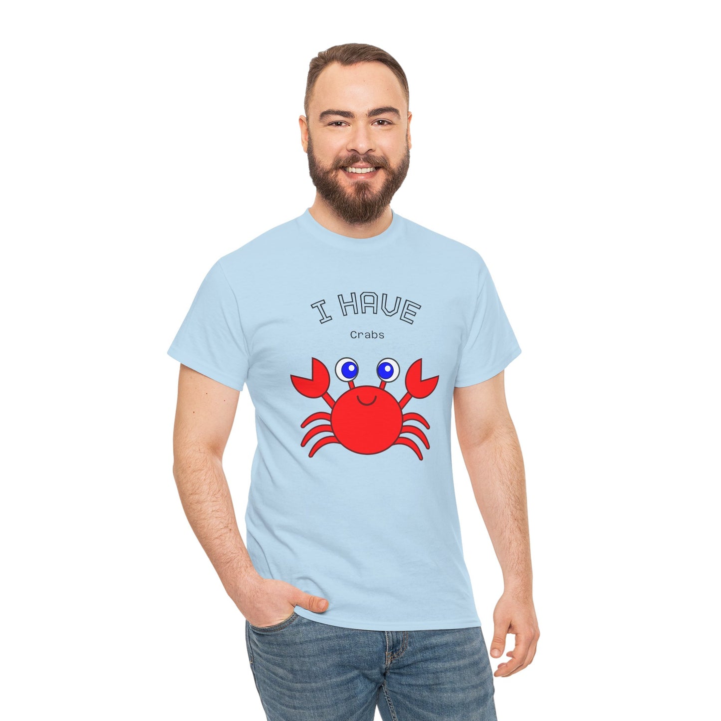 Funny "I Have Crabs" T-Shirt, Unisex Cotton Tee (Light Colors)