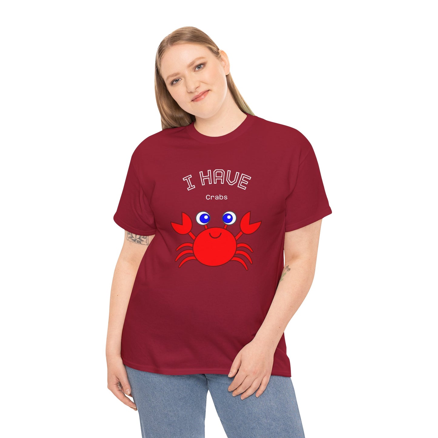 Funny "I Have Crabs" T-Shirt, Unisex Cotton Tee (Dark Colors)