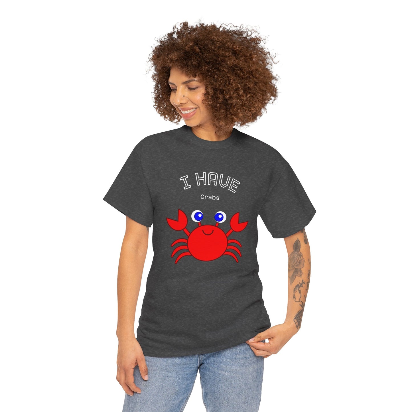 Funny "I Have Crabs" T-Shirt, Unisex Cotton Tee (Dark Colors)