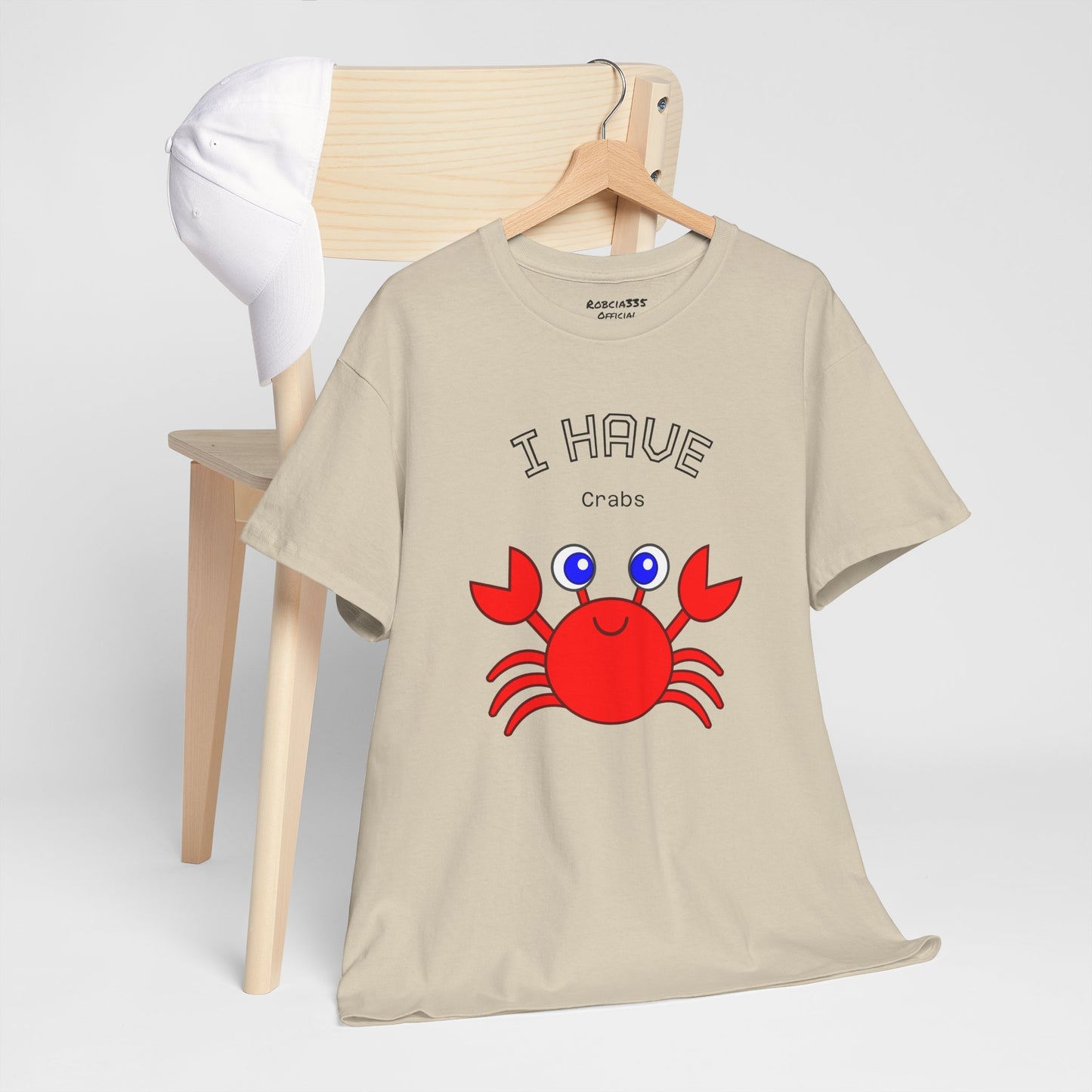 Funny "I Have Crabs" T-Shirt, Unisex Cotton Tee (Light Colors)