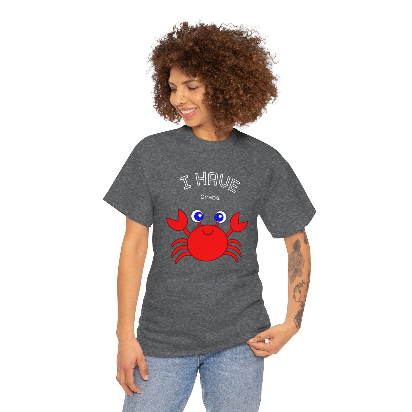 Funny "I Have Crabs" T-Shirt, Unisex Cotton Tee (Dark Colors)