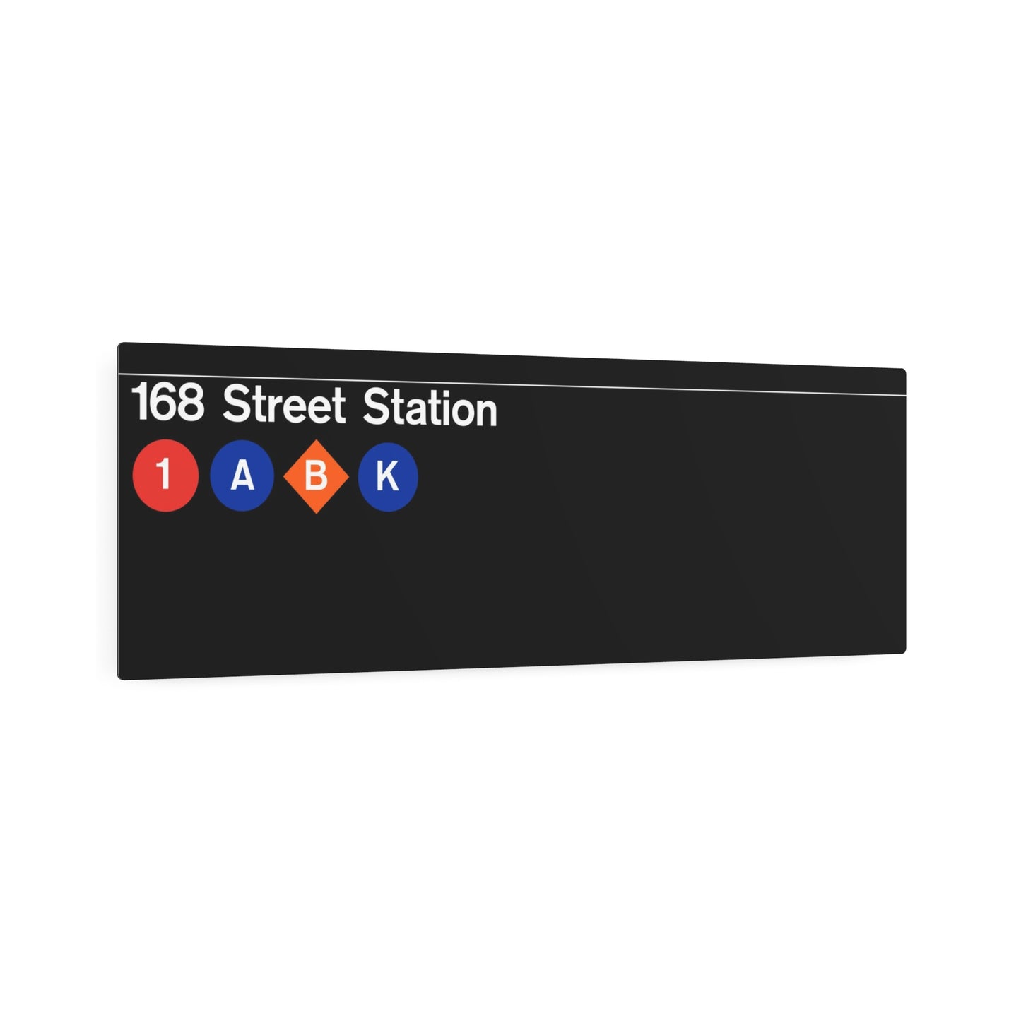 NYC Subway Late 1980s/1990s 168 Street (Standard) Metal Art Replica Sign