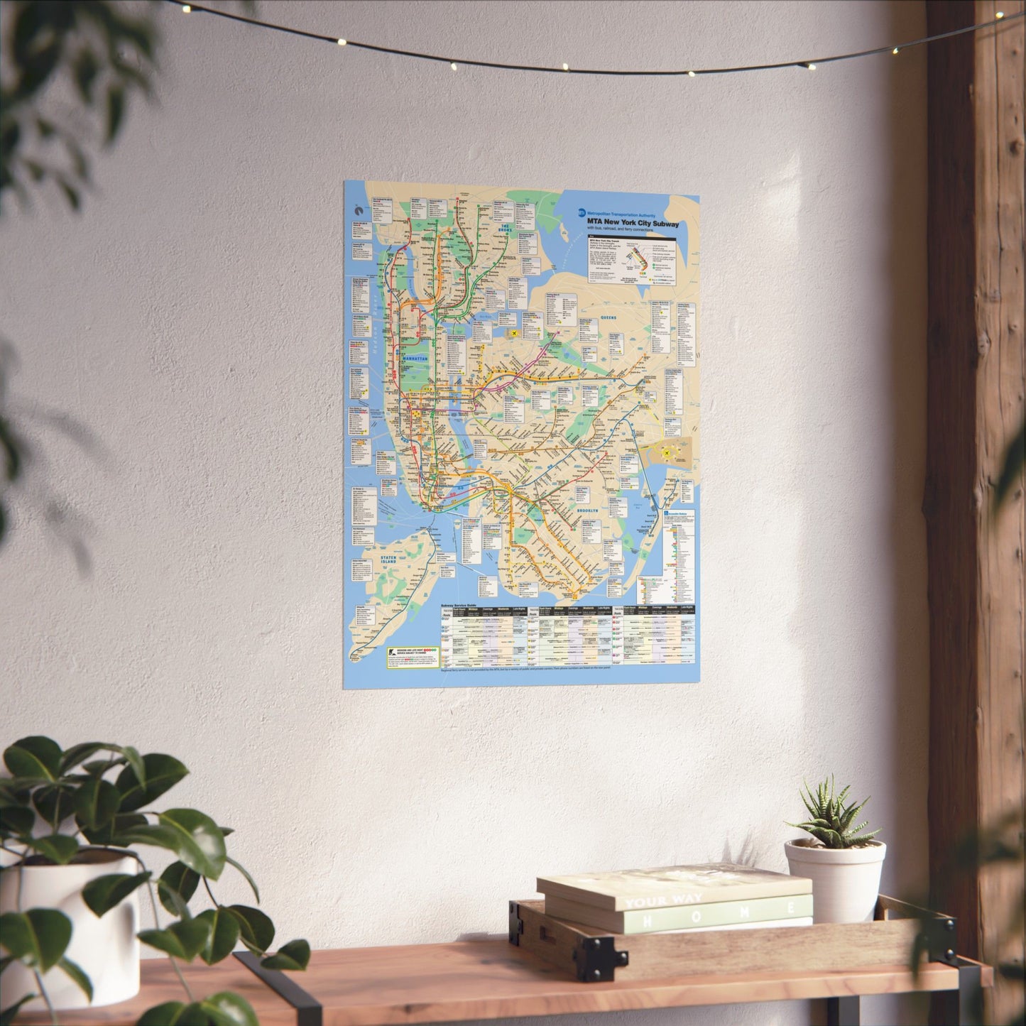 MTA NYC Subway Map April 2007 Poster, Urban Home Decor, City Gifts, Wall Art