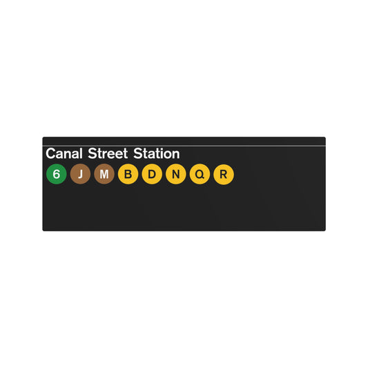 NYC Subway Late 1980s Canal Street (Standard) Metal Art Replica Sign