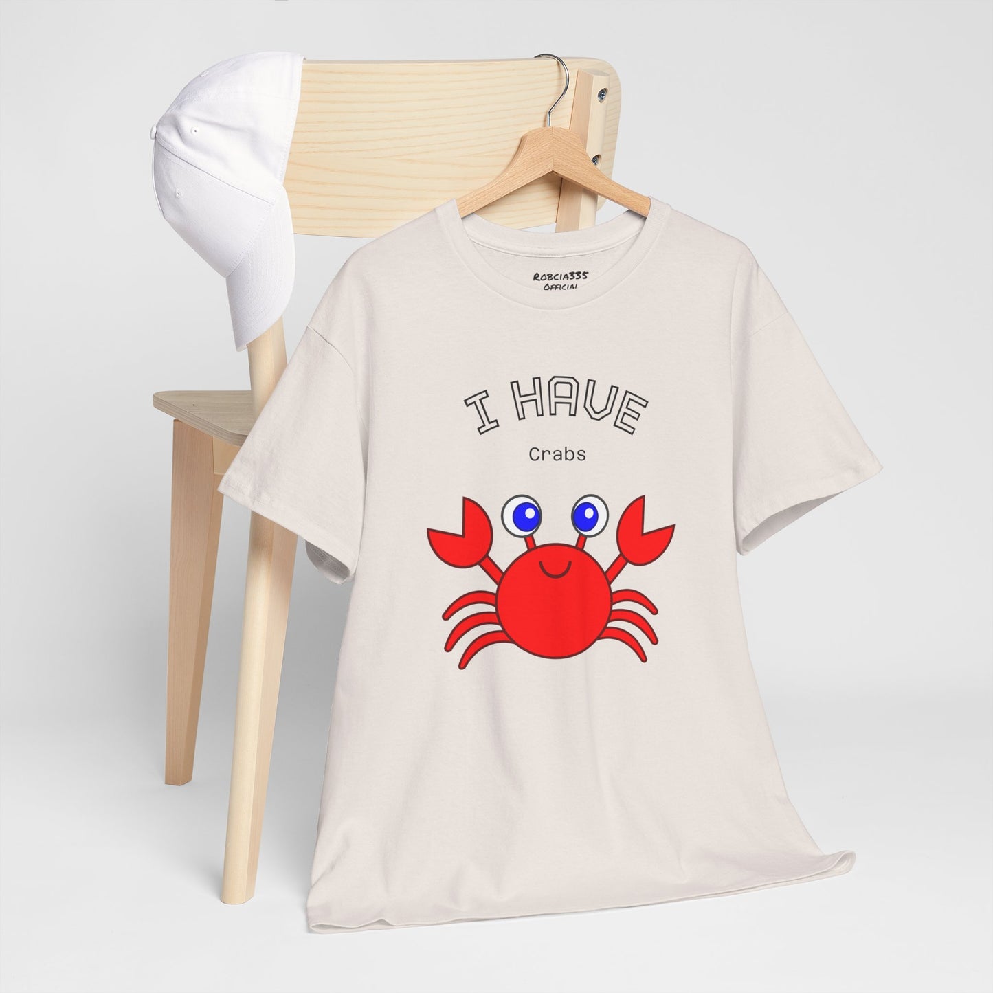 Funny "I Have Crabs" T-Shirt, Unisex Cotton Tee (Light Colors)