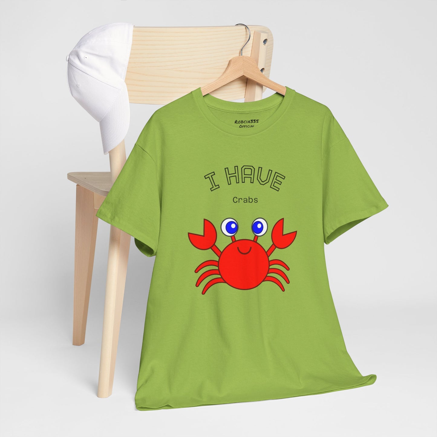 Funny "I Have Crabs" T-Shirt, Unisex Cotton Tee (Light Colors)