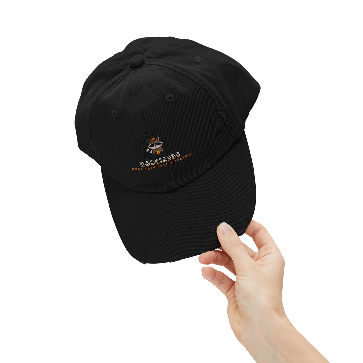 Robcia335 "Racoon" Unisex Distressed Cap