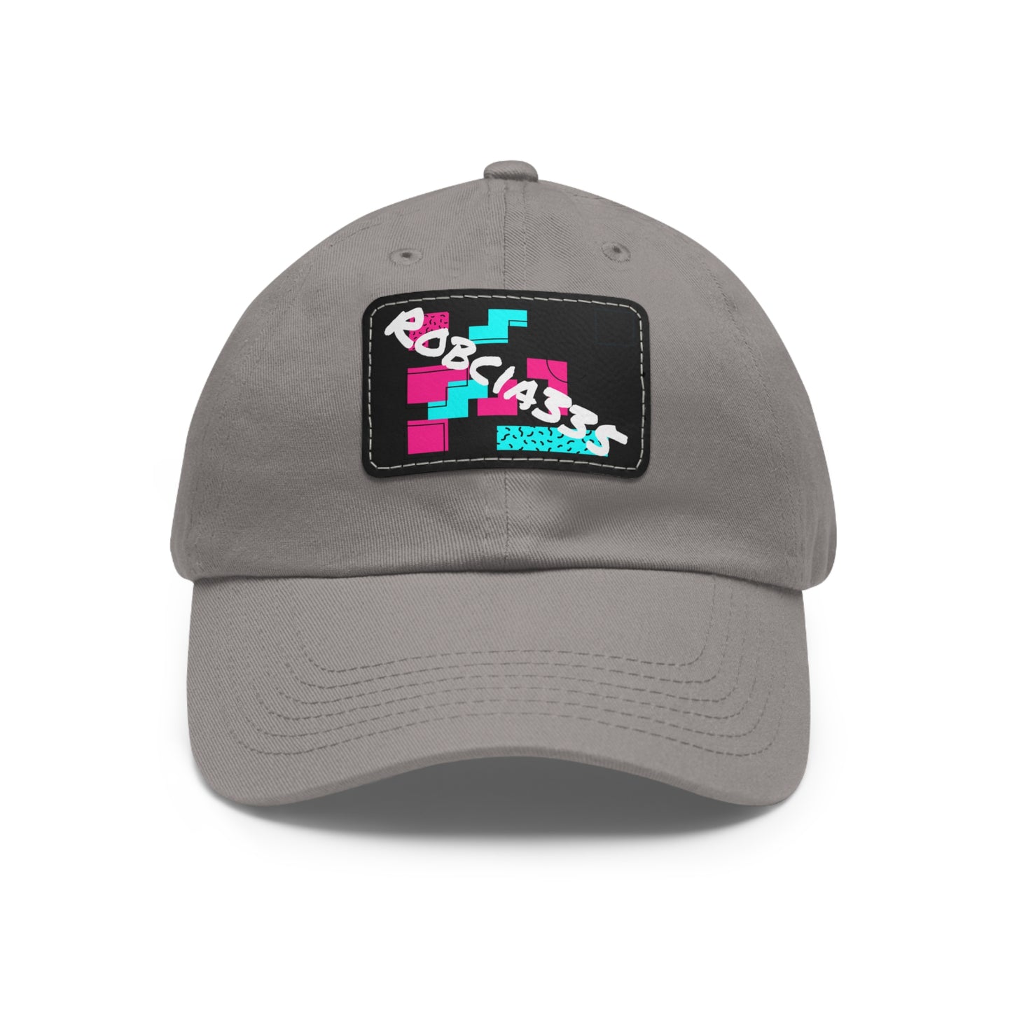 Robcia335 Dad Hat with Leather Patch (Rectangle)