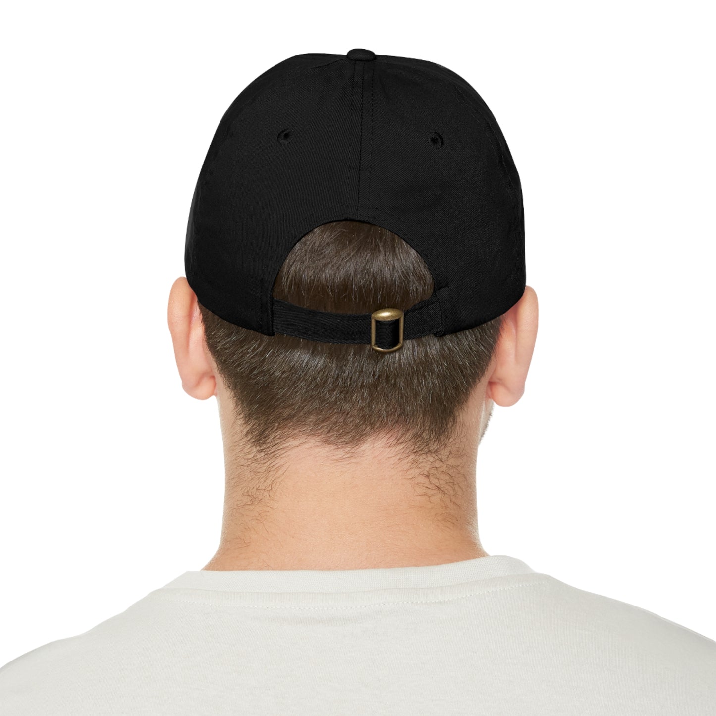 "Robcia335 Est. 2013" Dad Hat with Leather Patch (Round)