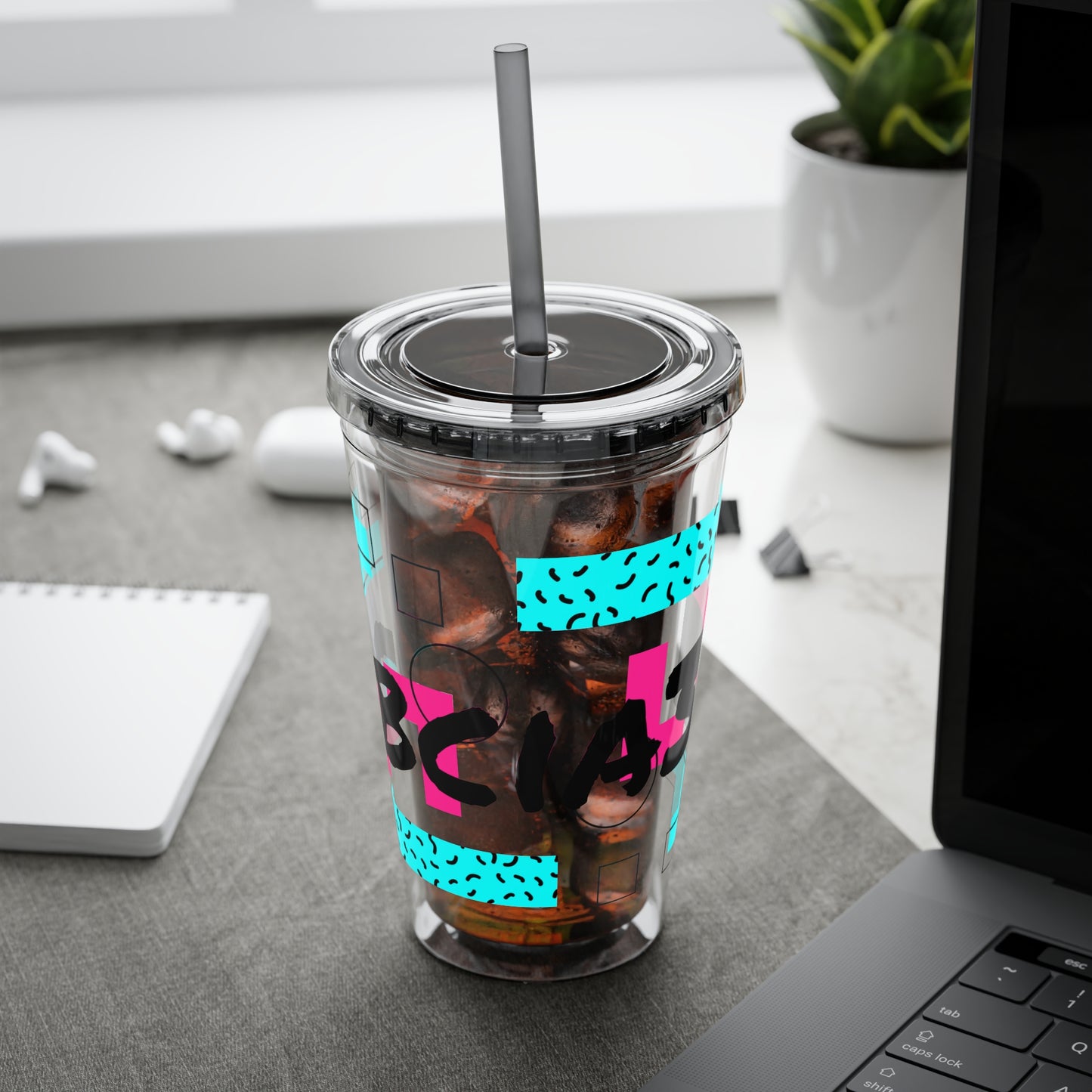 Robcia335 Sunsplash Tumbler with Straw, 16oz