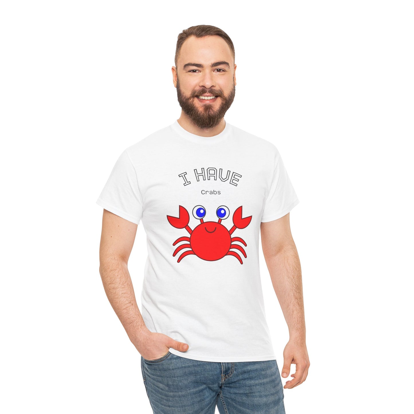 Funny "I Have Crabs" T-Shirt, Unisex Cotton Tee (Light Colors)