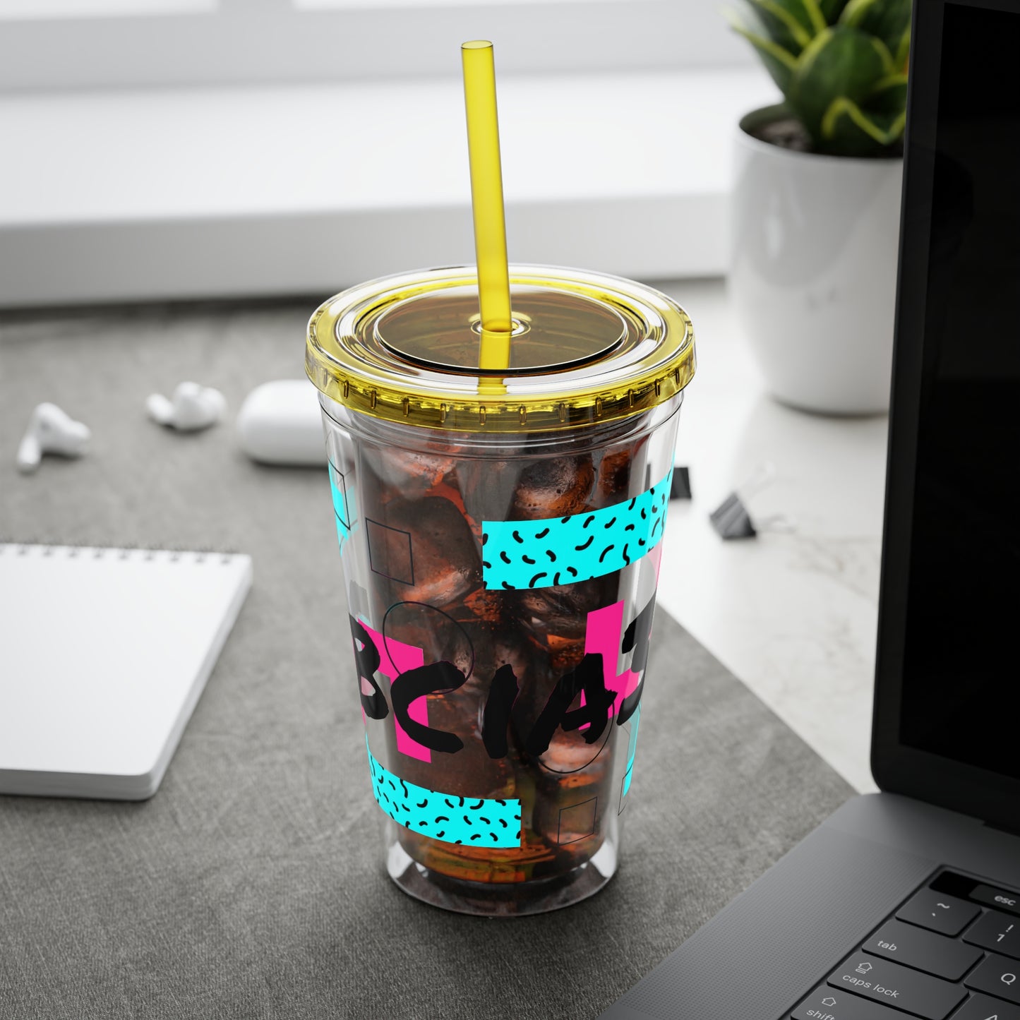 Robcia335 Sunsplash Tumbler with Straw, 16oz