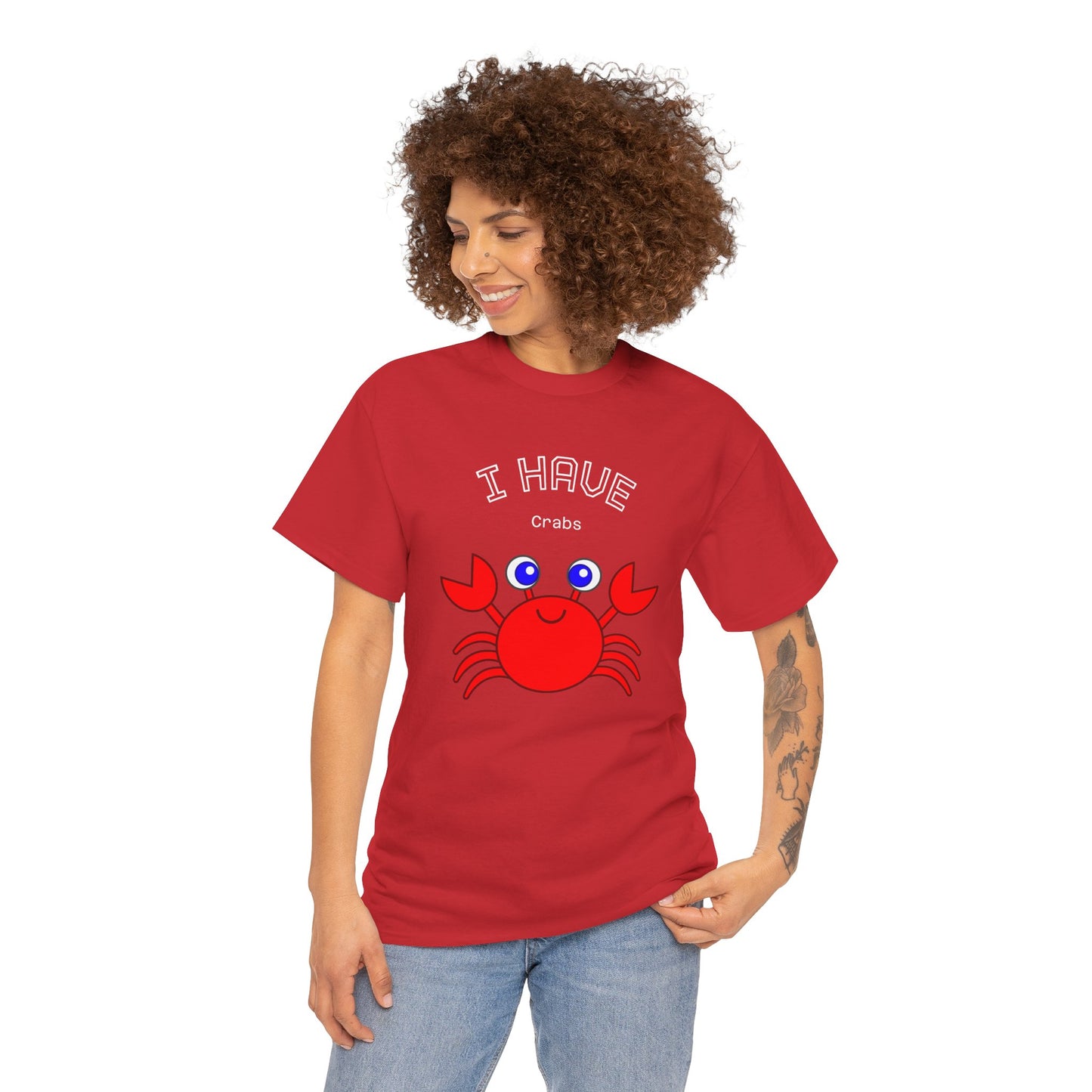 Funny "I Have Crabs" T-Shirt, Unisex Cotton Tee (Dark Colors)