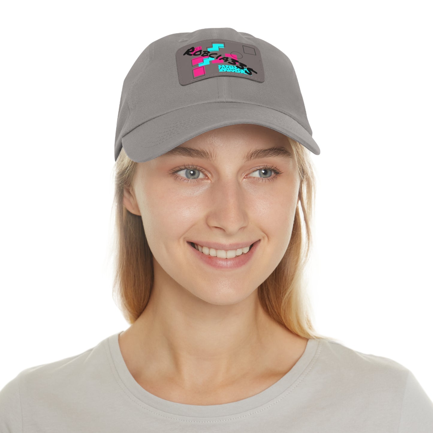 Robcia335 Dad Hat with Leather Patch (Rectangle)