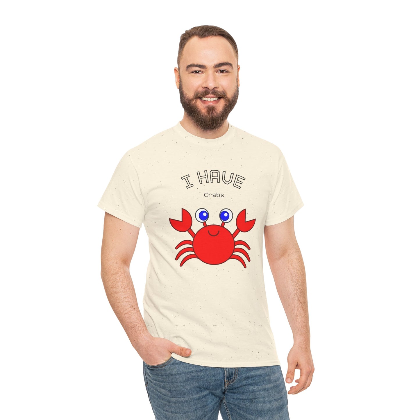Funny "I Have Crabs" T-Shirt, Unisex Cotton Tee (Light Colors)