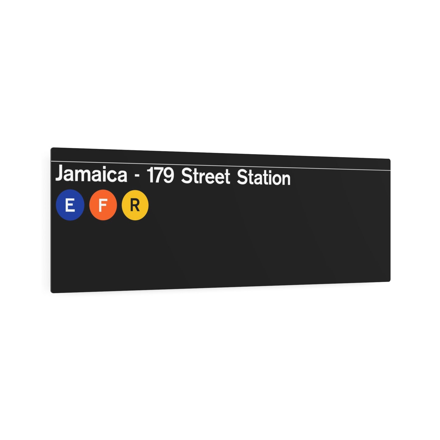 NYC Subway (1990s Jamaica-179 Street Station alt.) Metal Art Replica Sign
